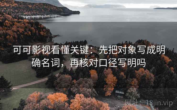 可可影视看懂关键：先把对象写成明确名词，再核对口径写明吗