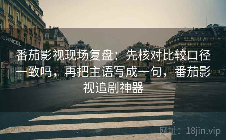 番茄影视现场复盘：先核对比较口径一致吗，再把主语写成一句，番茄影视追剧神器